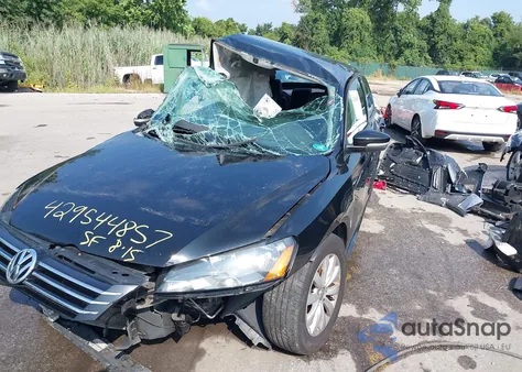 2013 Volkswagen Passat 2.5L S from USA, damaged, VIN 1VWAP7A32DC081151